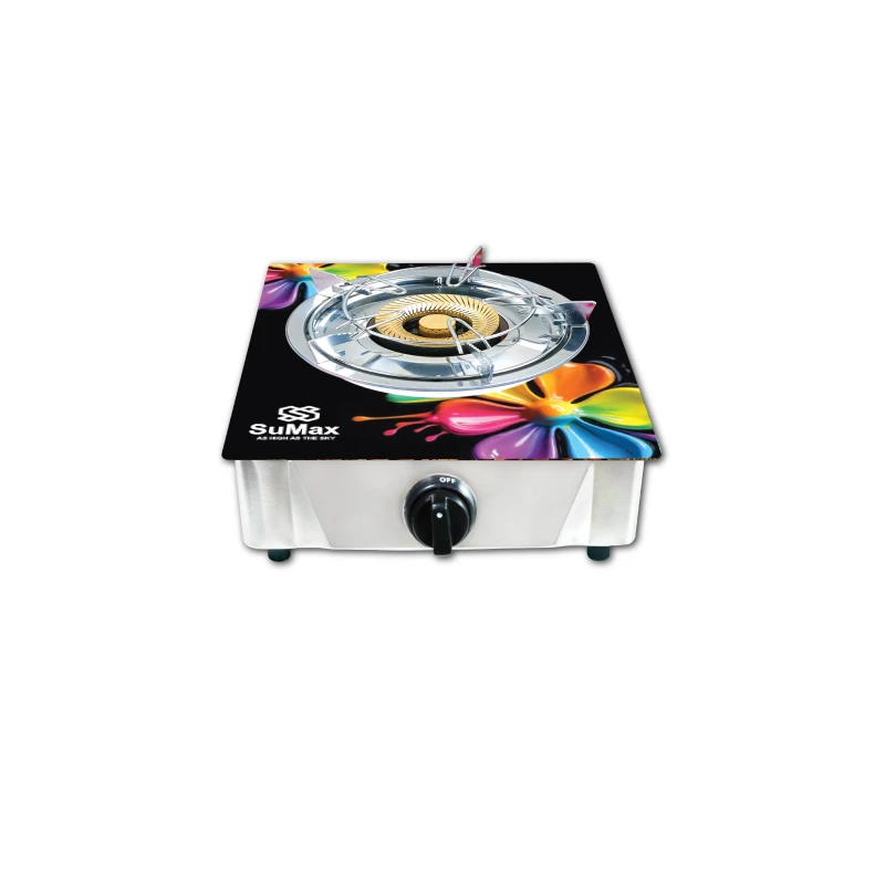 SuMax SINGLE GLASS 100 BURNER With Brass Cap (SG-132-BRASS)